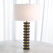 Global Views Black Marble Stack Lamp