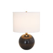 Global Views Black Marble Sphere Lamp