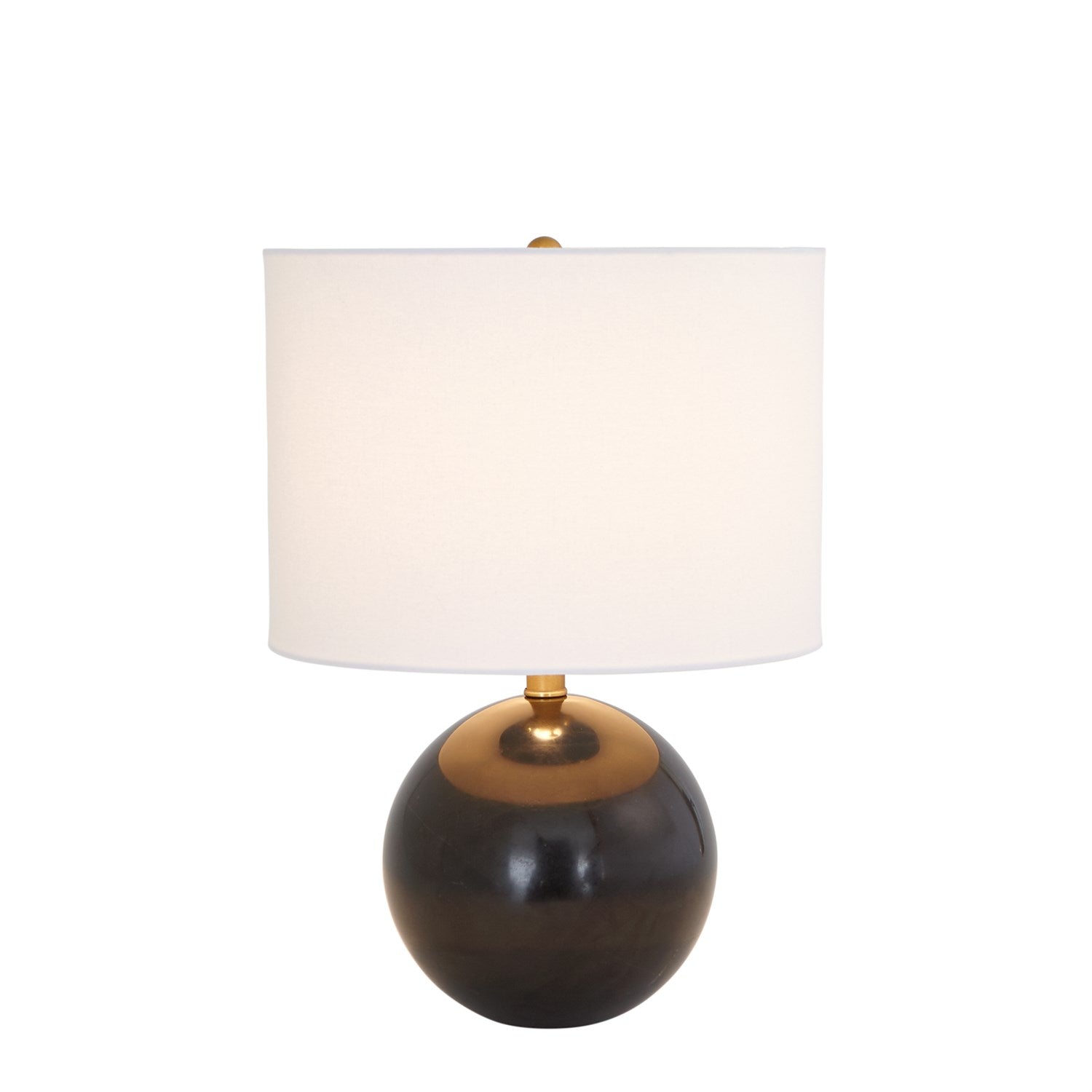 Global Views Black Marble Sphere Lamp