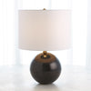 Global Views Black Marble Sphere Lamp