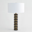 Global Views Black Marble Stack Lamp