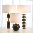 Global Views Black Marble Sphere Lamp