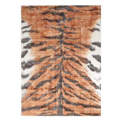 Global Views Orange Tiger Stripe Rug