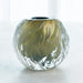 Global Views Round Swirl Vase - Green Gold