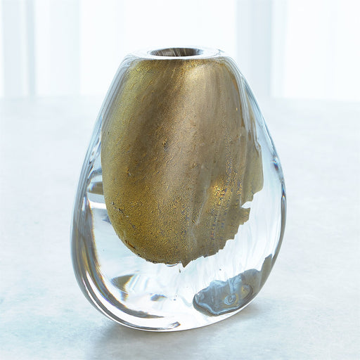Global Views Conical Vase - Gold