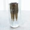 Global Views Gold Triangular Bubbled Vase DSC