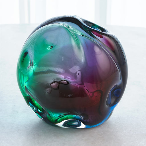 Global Views Dimpled Sphere - RubyTurquoise