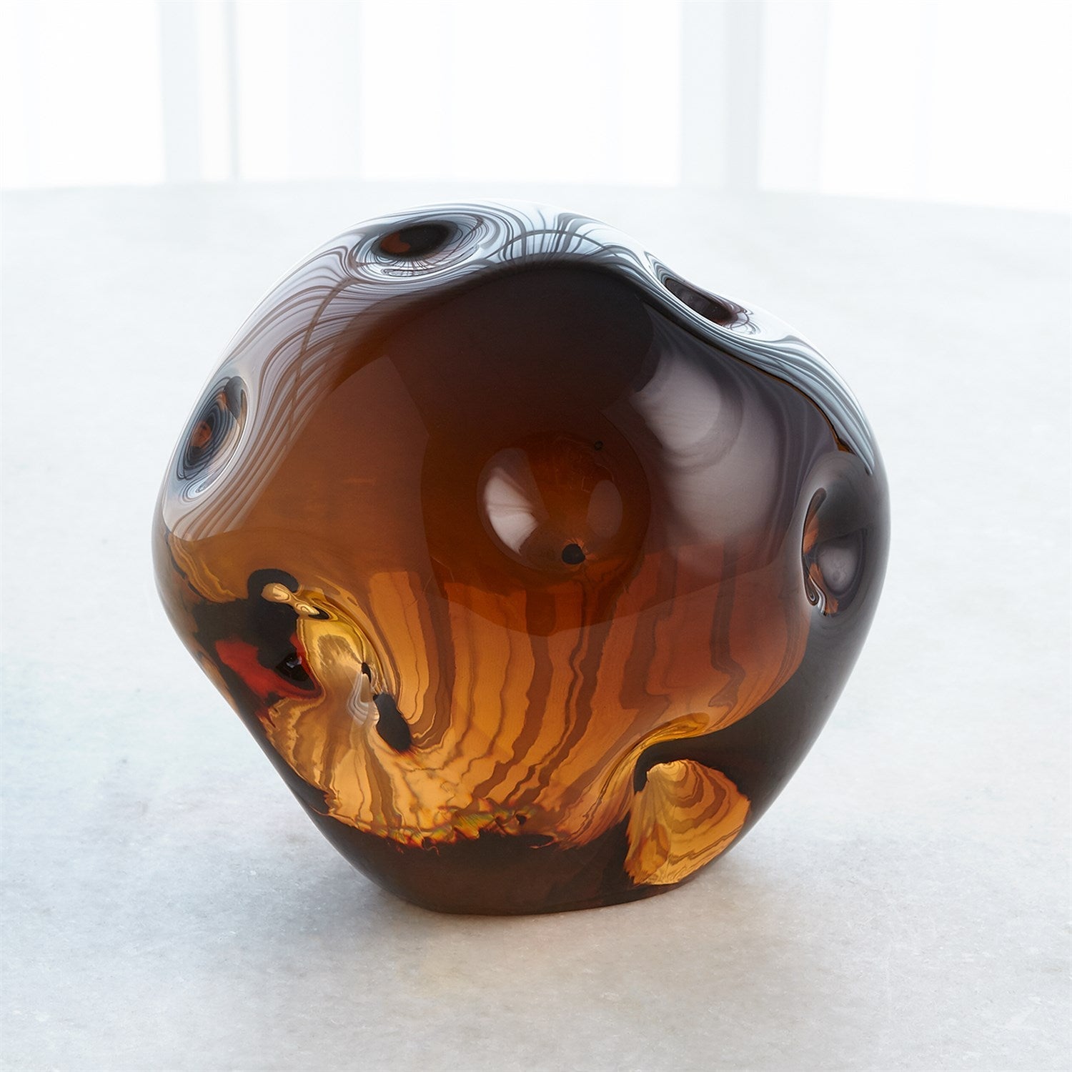 Global Views Chocolate Dimpled Sphere
