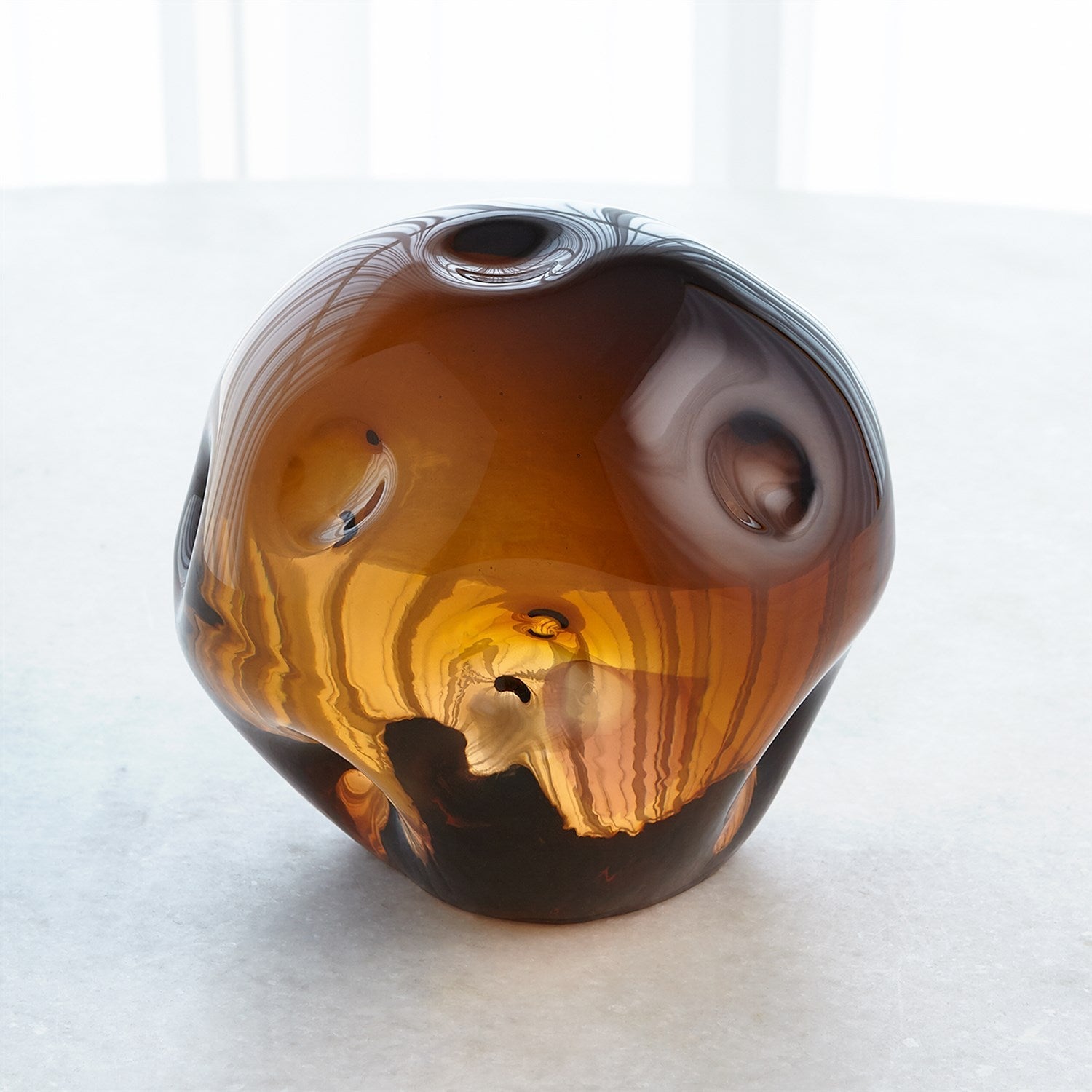 Global Views Chocolate Dimpled Sphere