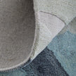 Feizy Kawai 8986F Modern Abstract Rug in Green/Blue/Ivory