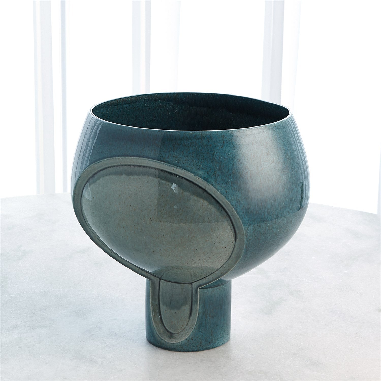 Global Views Azure Two Tone Pod Vase