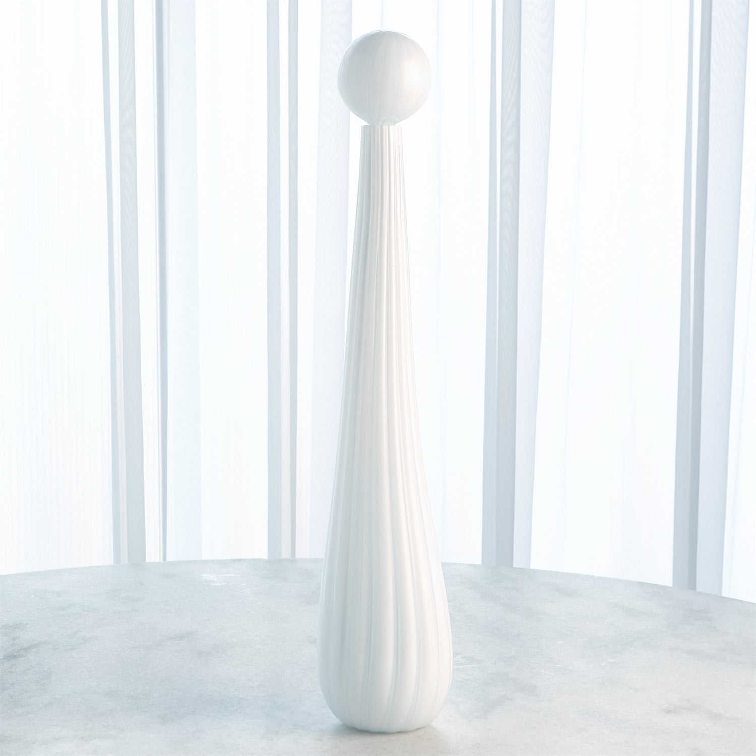 Global Views White Circus Bottle