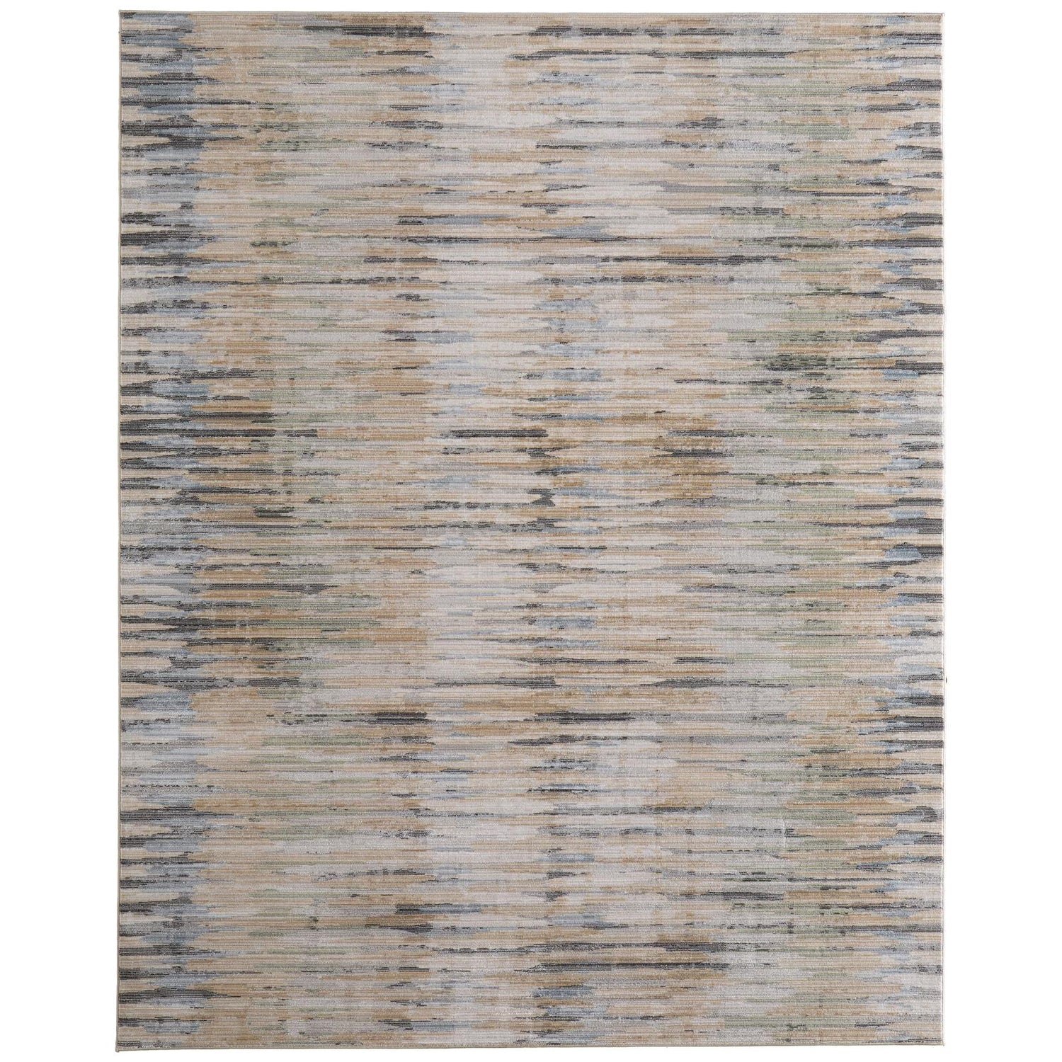 Feizy Greenwich 39U4F Modern Stripes, Ivory/Tan/Blue, Rug