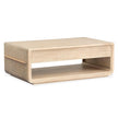 Salt Life Home Sunset Cove Sanibel Brown Rectangular Cocktail Table with Casters