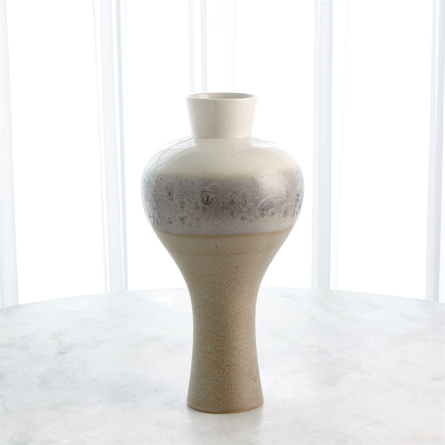 Global Views Cream Rises Swell Vase