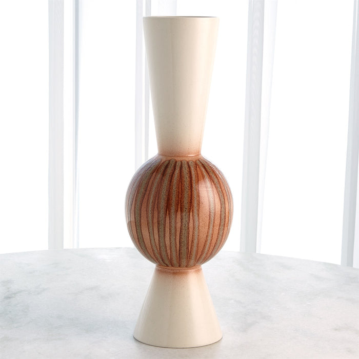 Global Views Sunset Stripes Orb Vase