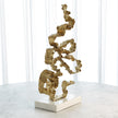 Global Views Brass Squiggles Sculpture