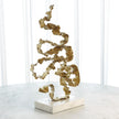Global Views Brass Squiggles Sculpture