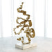 Global Views Squiggles Sculpture - Brass