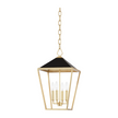 Hudson Valley Lighting Paxton 4 Light 12 inch Gold Leaf/Black Pendant Ceiling Light