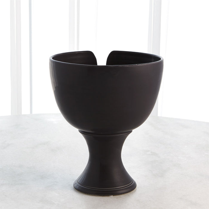 Global Views Long Nose Vases & Bowl - Matte Black