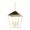 Hudson Valley Lighting Paxton 4 Light 18 inch Gold Leaf/Black Pendant Ceiling Light