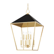 Hudson Valley Lighting Paxton 8 Light 24 inch Gold Leaf/Black Pendant Ceiling Light