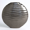 Global Views Black Nickel Chased Oval Vase