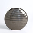 Global Views Black Nickel Chased Oval Vase