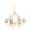 Hudson Valley Lighting Warrensburg 6 Light 32.25 inch Vintage Gold Leaf Chandelier Ceiling Light
