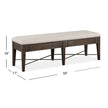 Magnussen Home Westley Falls Graphite Upholstered Bench
