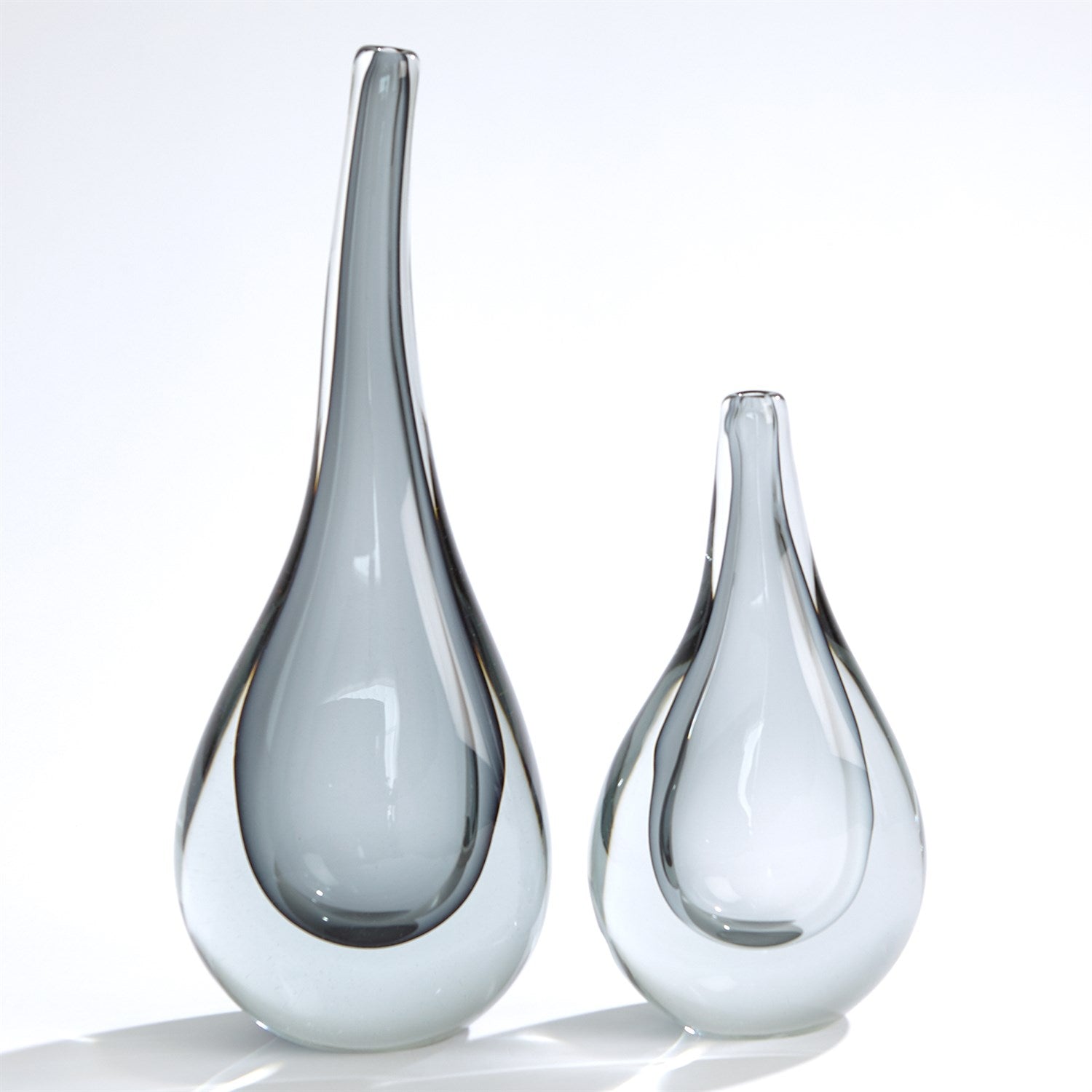 Global Views Grey Stretched Neck Vase