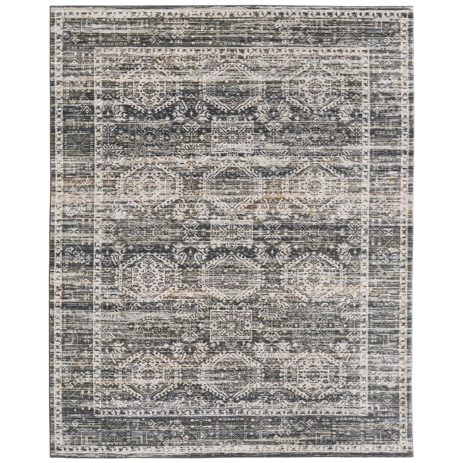 Feizy Augustine 39TUF Traditional Medallion, Tan/Ivory, Rug