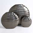 Global Views Black Nickel Chased Oval Vase