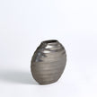 Global Views Black Nickel Chased Oval Vase