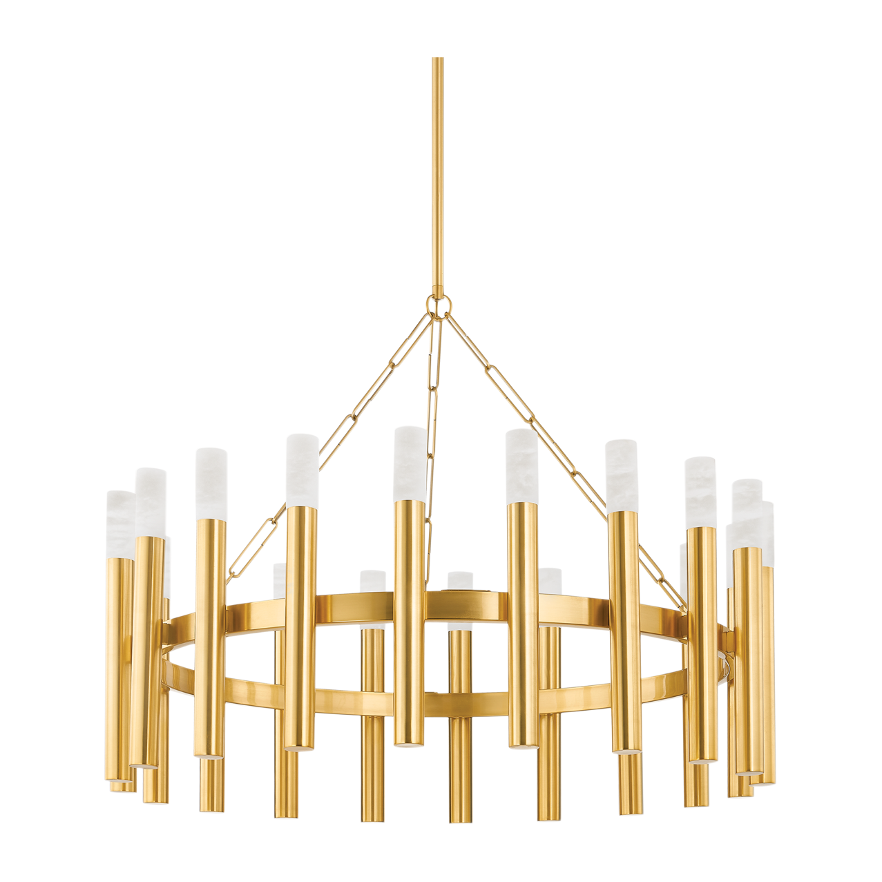 Hudson Valley Lighting Pali 20 Light 42.25 inch Aged Brass Chandelier Ceiling Light