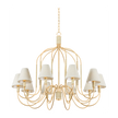 Hudson Valley Lighting Warrensburg 10 Light 44 inch Vintage Gold Leaf Chandelier Ceiling Light
