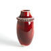 Global Views Ruffle Vases & Bowl - Oxblood