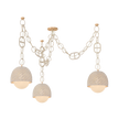 Corbett Piasu 3 Light Champagne Leaf Chandelier Ceiling Light