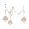 Corbett Piasu 3 Light Champagne Leaf Chandelier Ceiling Light