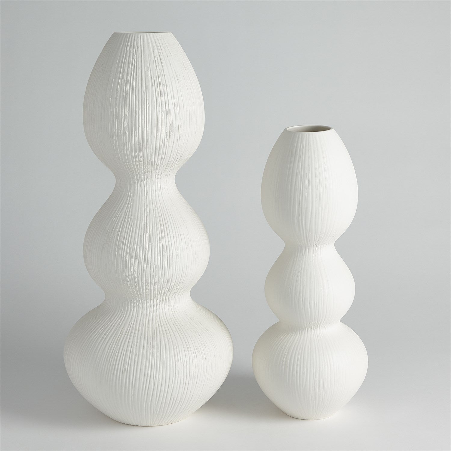 Global Views Matte White Torch Vase