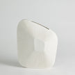 Global Views Matte White Offset Square Scratch Vase
