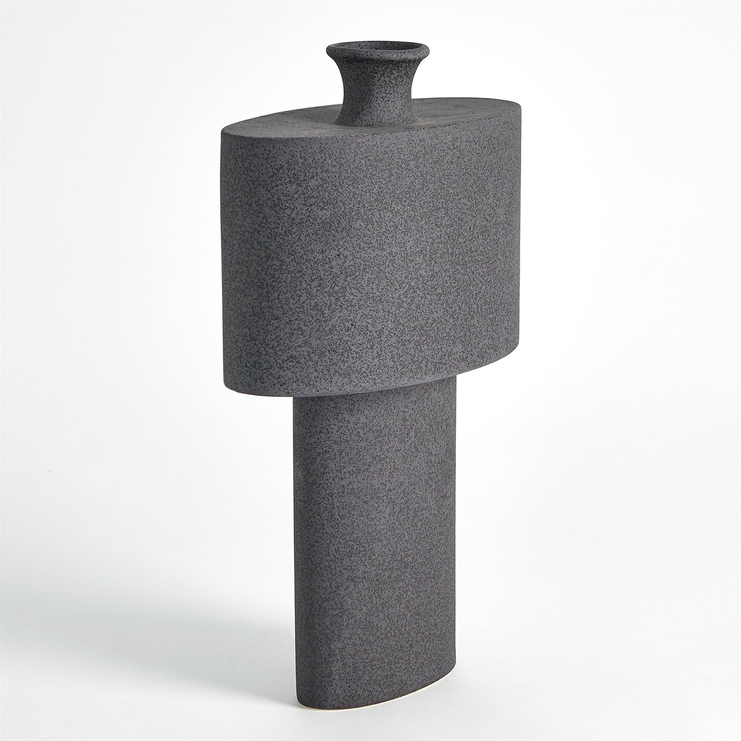 Global Views Black Stone Folk Vase