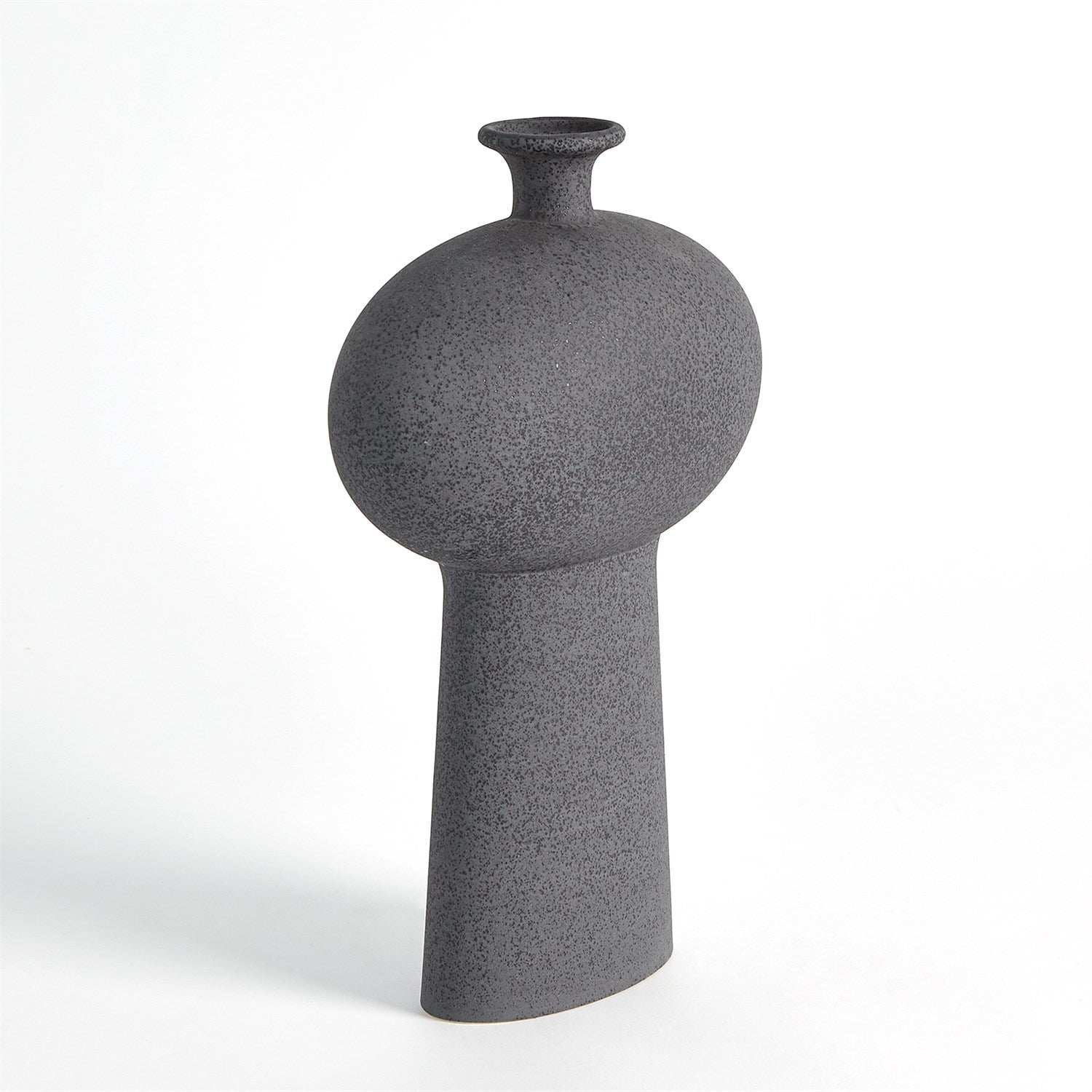 Global Views Black Stone Folk Vase
