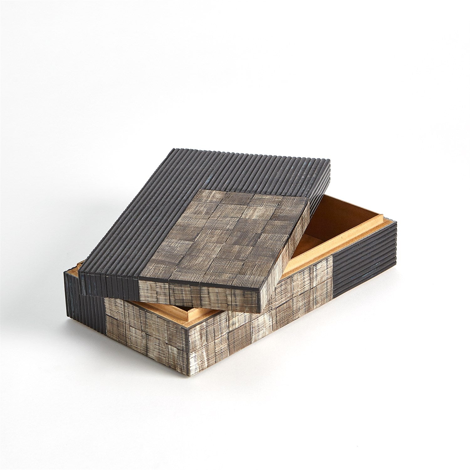 Global Views Gilles Ribbed Horn Resin Box