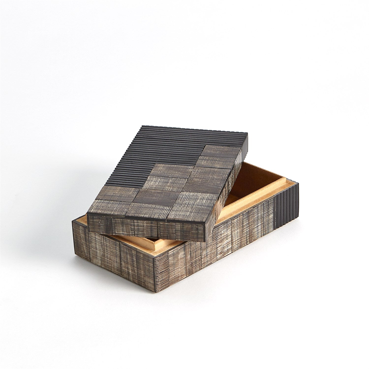 Global Views Gilles Ribbed Horn Resin Box