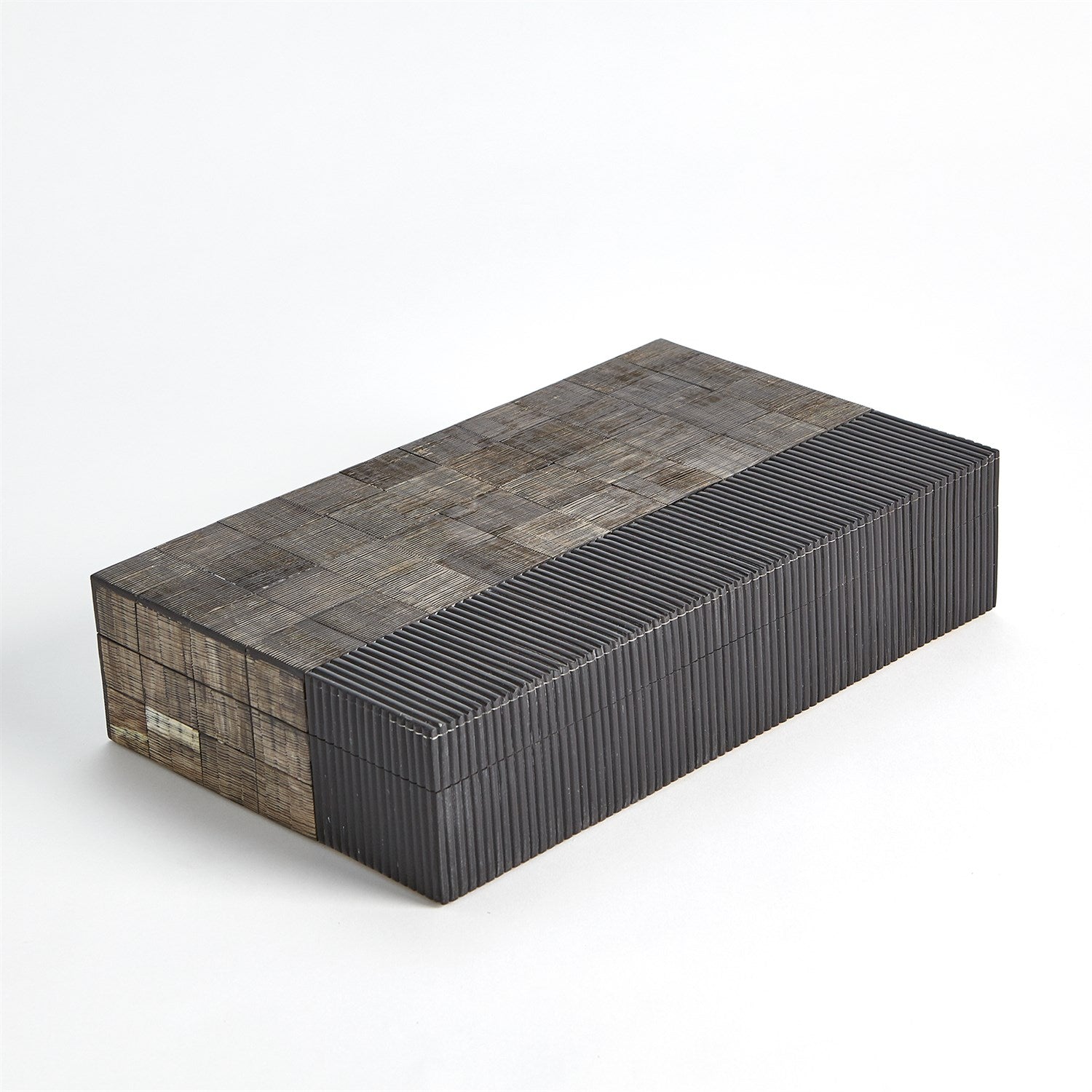 Global Views Gilles Ribbed Horn Resin Box