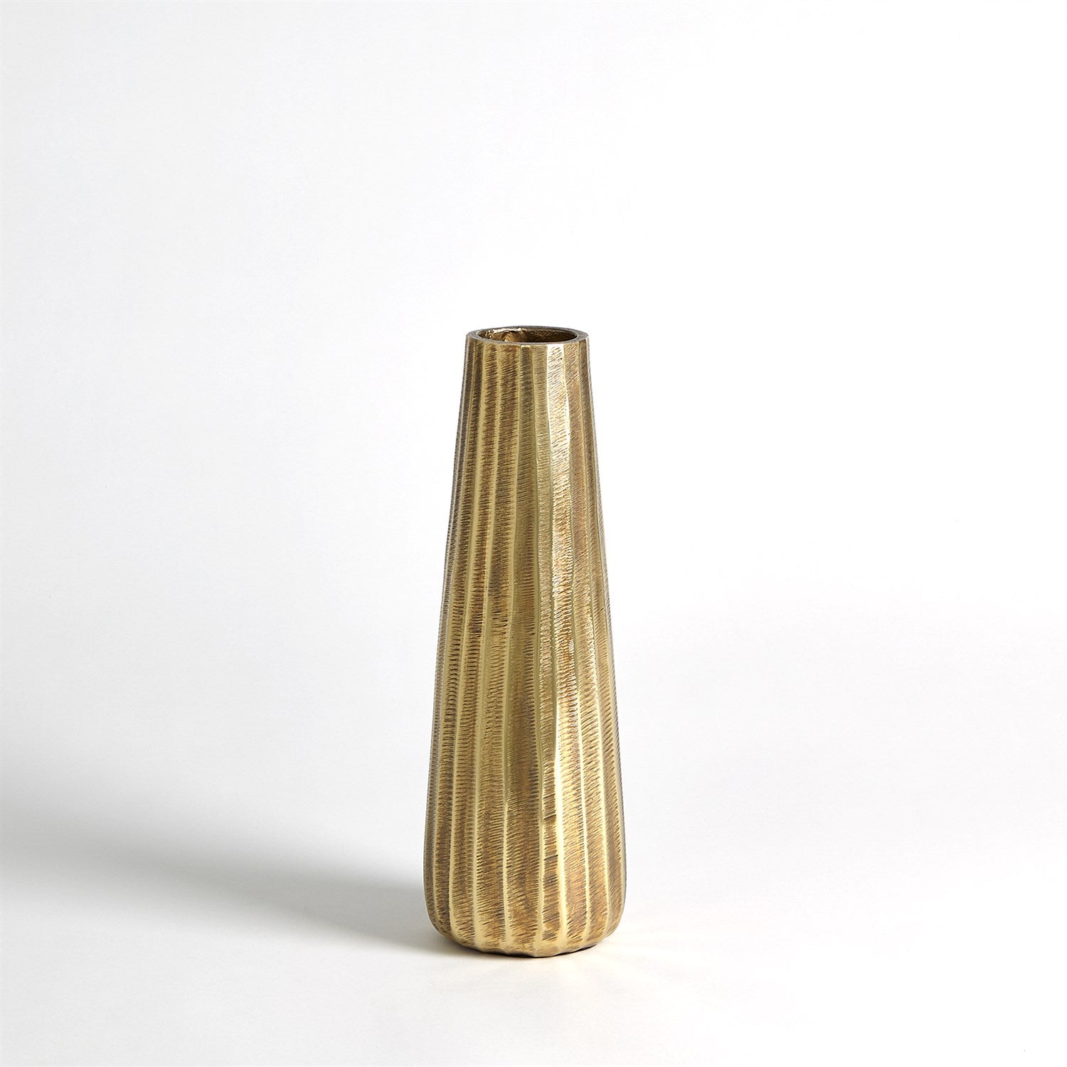 Global Views Antique Brass Chased Round Vase