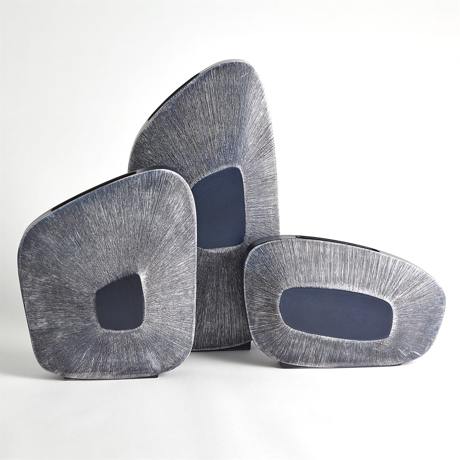 Global Views Ink Offset Square Scratch Vase