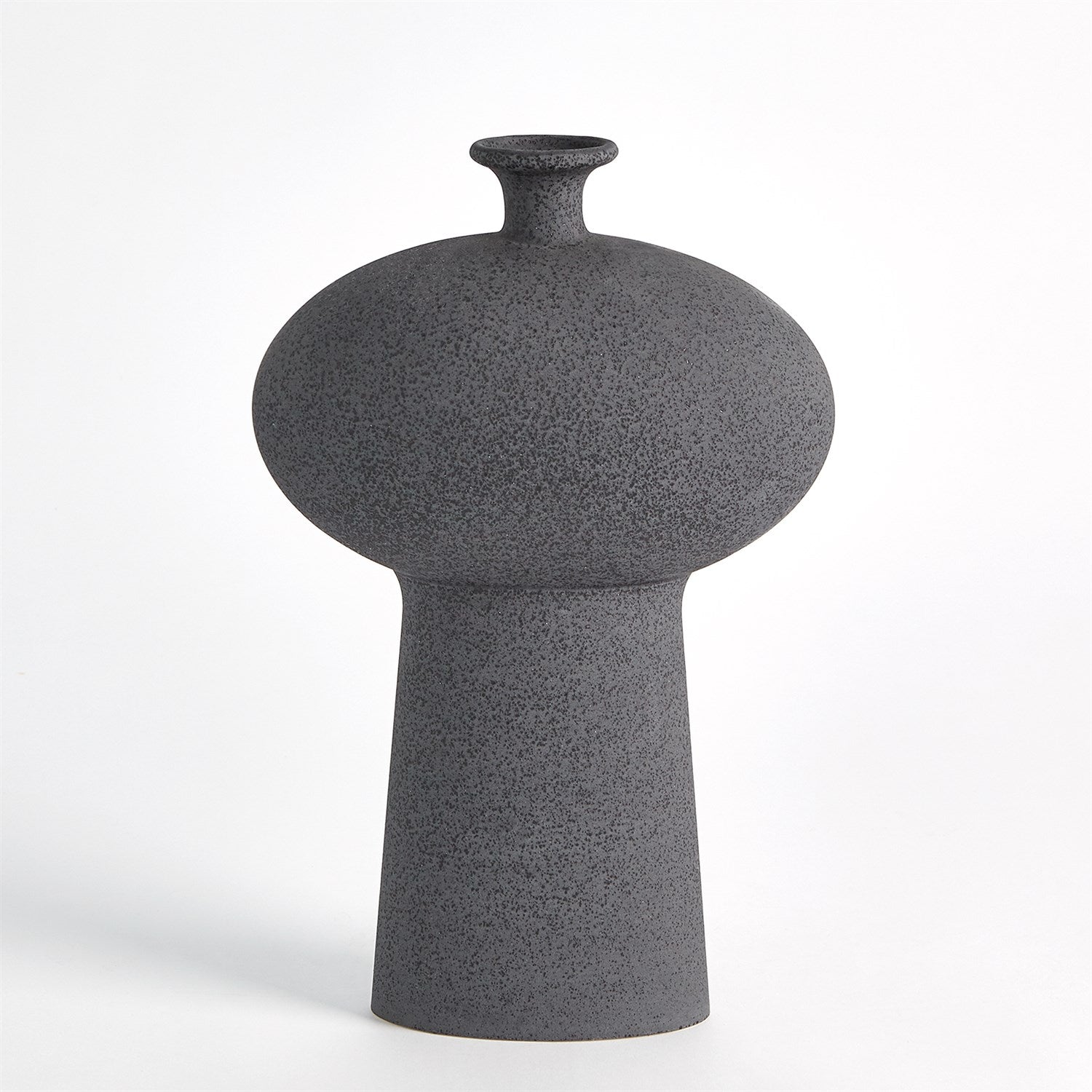 Global Views Black Stone Folk Vase